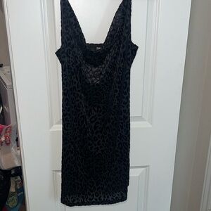 Cheetah scoop neck dress